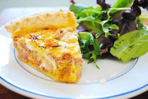Quiche with Ham or Bacon (1 Slice)
