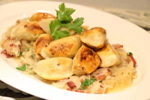 Perogies, Pan-Fried with Onions (6)