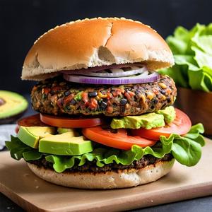 Veggie Burger on a Bun