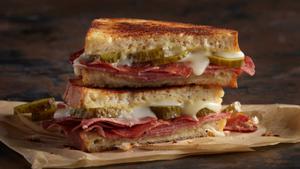 Salami and Cheese Sandwich