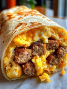 Breakfast Burrito with Egg and Sausage