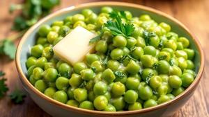 Green Peas with Butter (1/2 Cup)