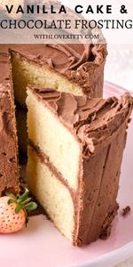 Vanilla Cake with Chocolate Frosting (1 Slice)