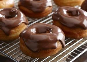 Chocolate-Iced Yeast Doughnut