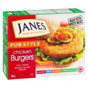 Janes Pub Style Chicken Burger