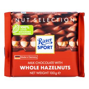 Ritter Sport Whole Hazelnuts Milk Chocolate