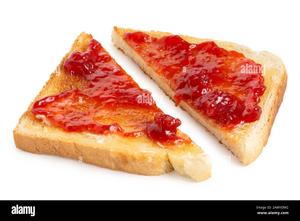 Toast with Butter and Jam (White Bread)